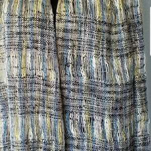 Collectioneighteen yellow‎ & blue woven scarf
